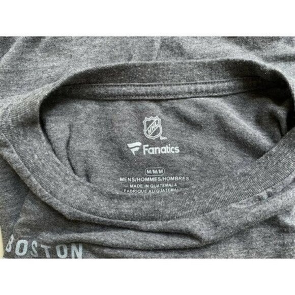Fanatics Boston Bruins Short Sleeve Gray T Retro Font Men’s M Women’s XL NHL - Picture 4 of 5
